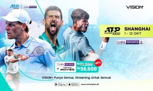 ATP Shanghai Masters 2025 Streaming: Nonton Aksi Tenis di Vision+